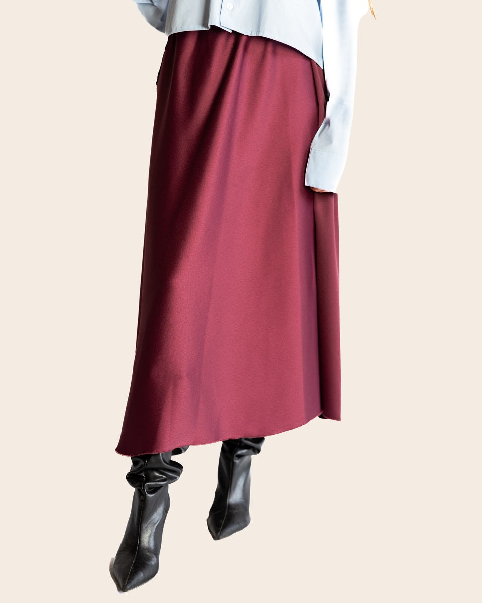 GONNA IN RASO BORGOGNA