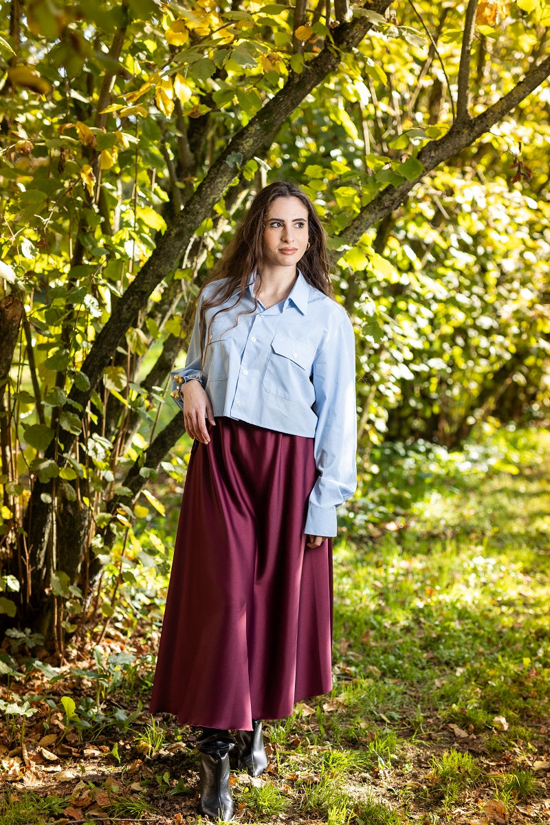 GONNA IN RASO BORGOGNA