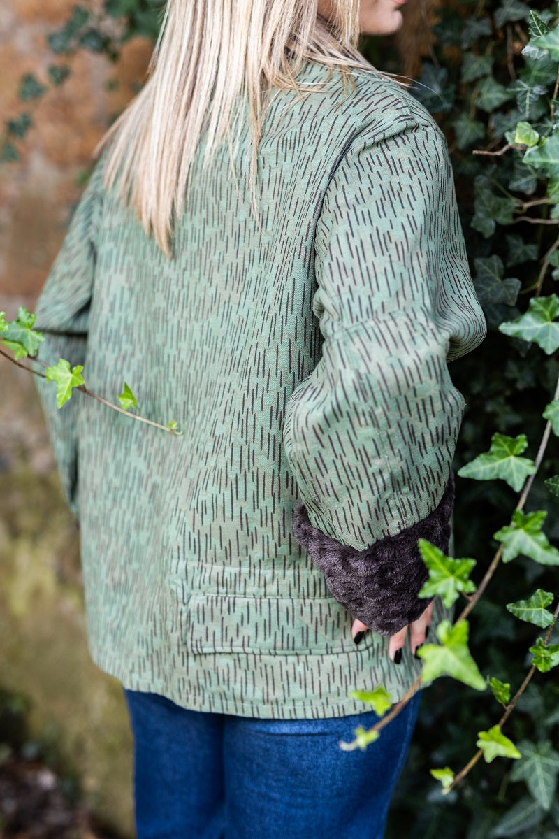 GIACCA 3 GANCI CON PELLICCIA MARRONE