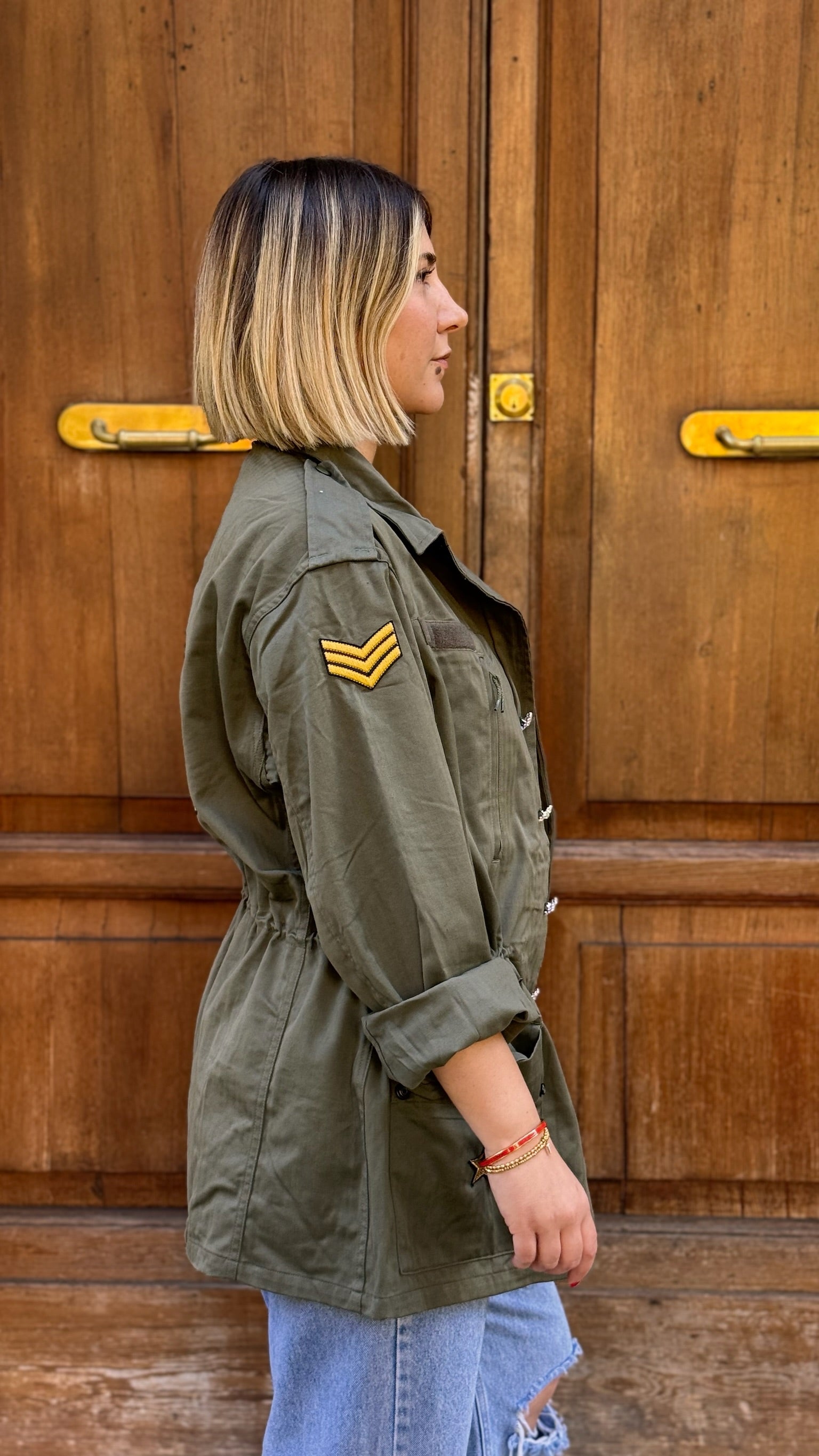 GIACCA VERDE CON APPLICAZIONE CUORE