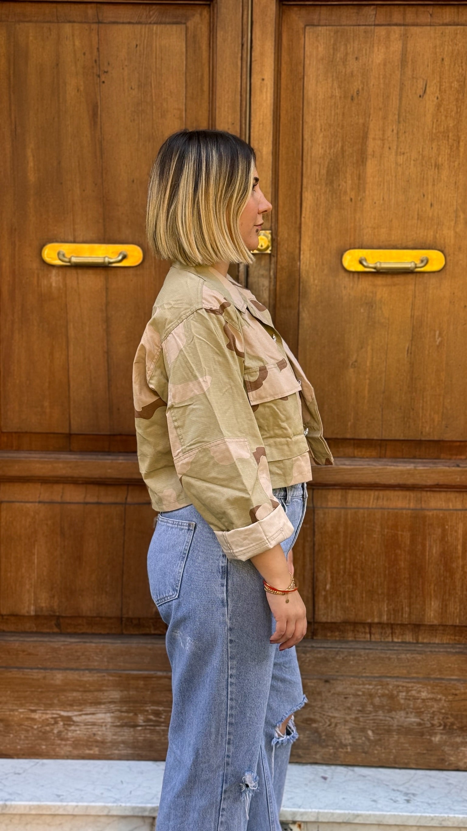 GIACCA CROP CAMOUFLAGE