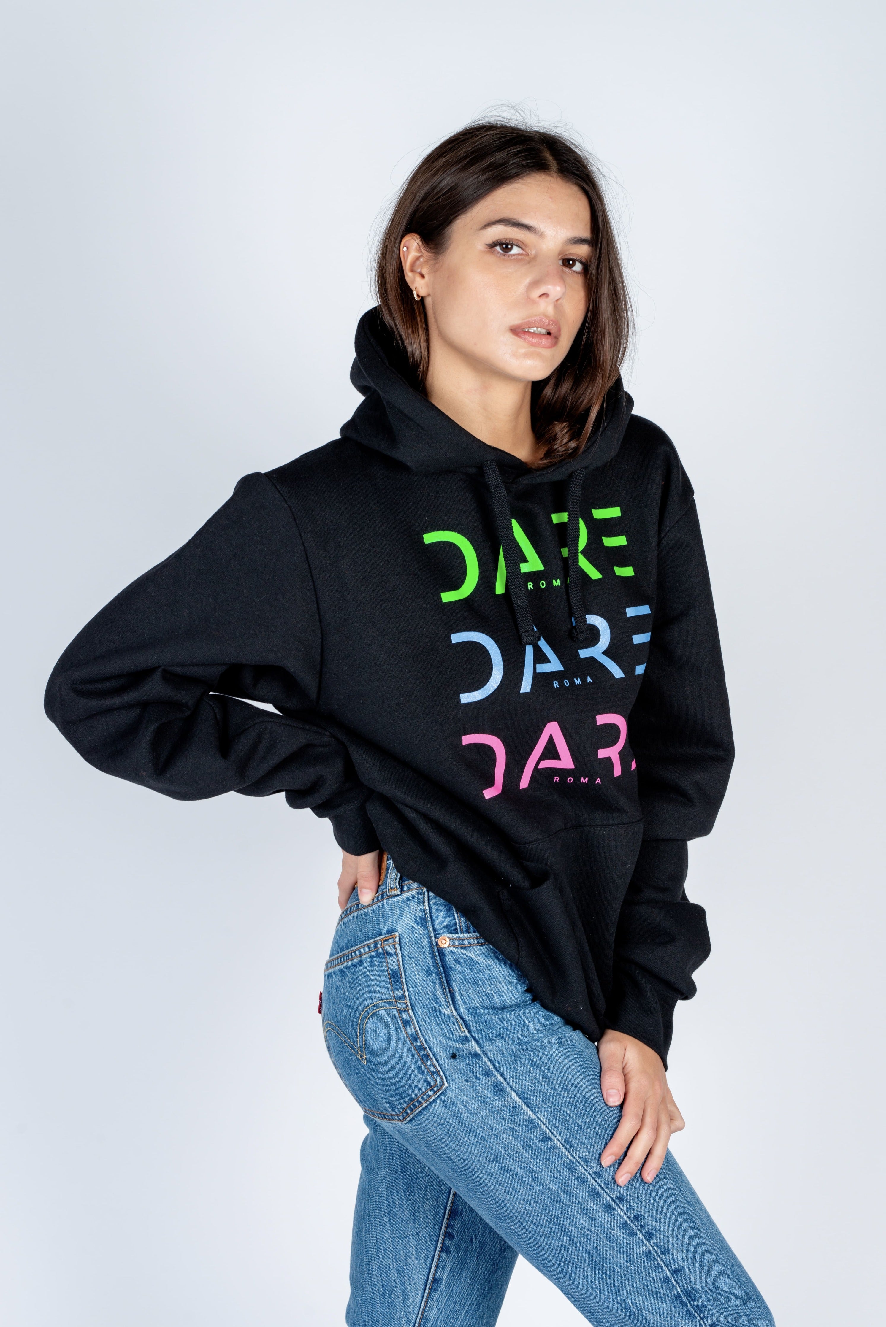 Hoodie with triple DARE logo