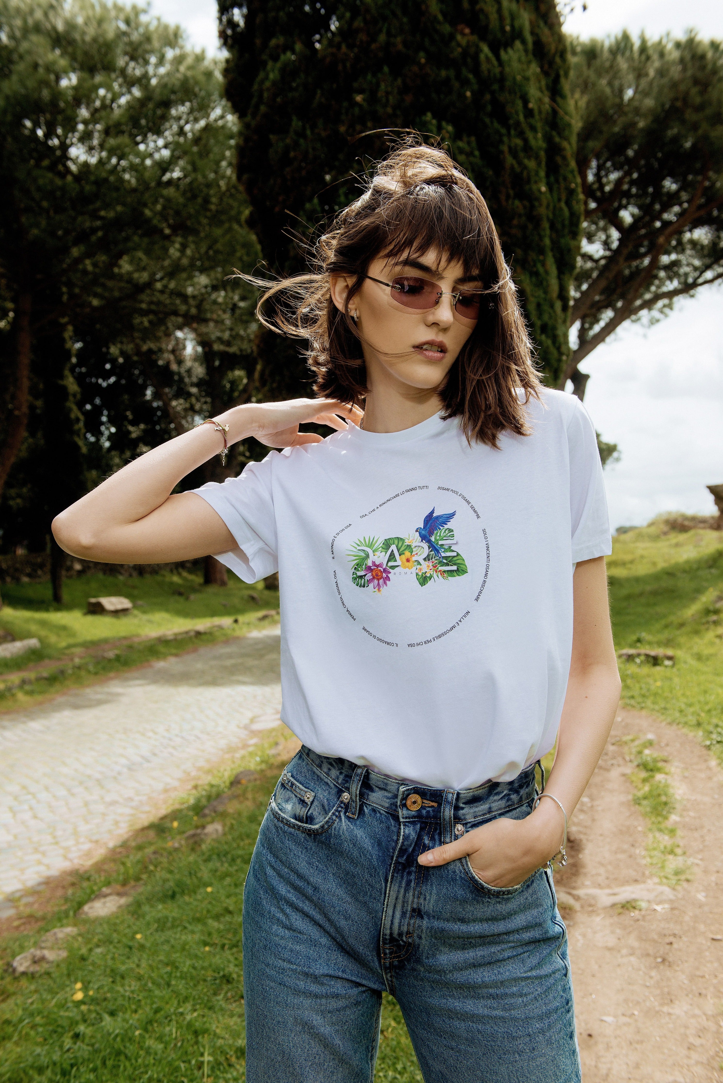 DARE TROPICAL T-SHIRT - WHITE