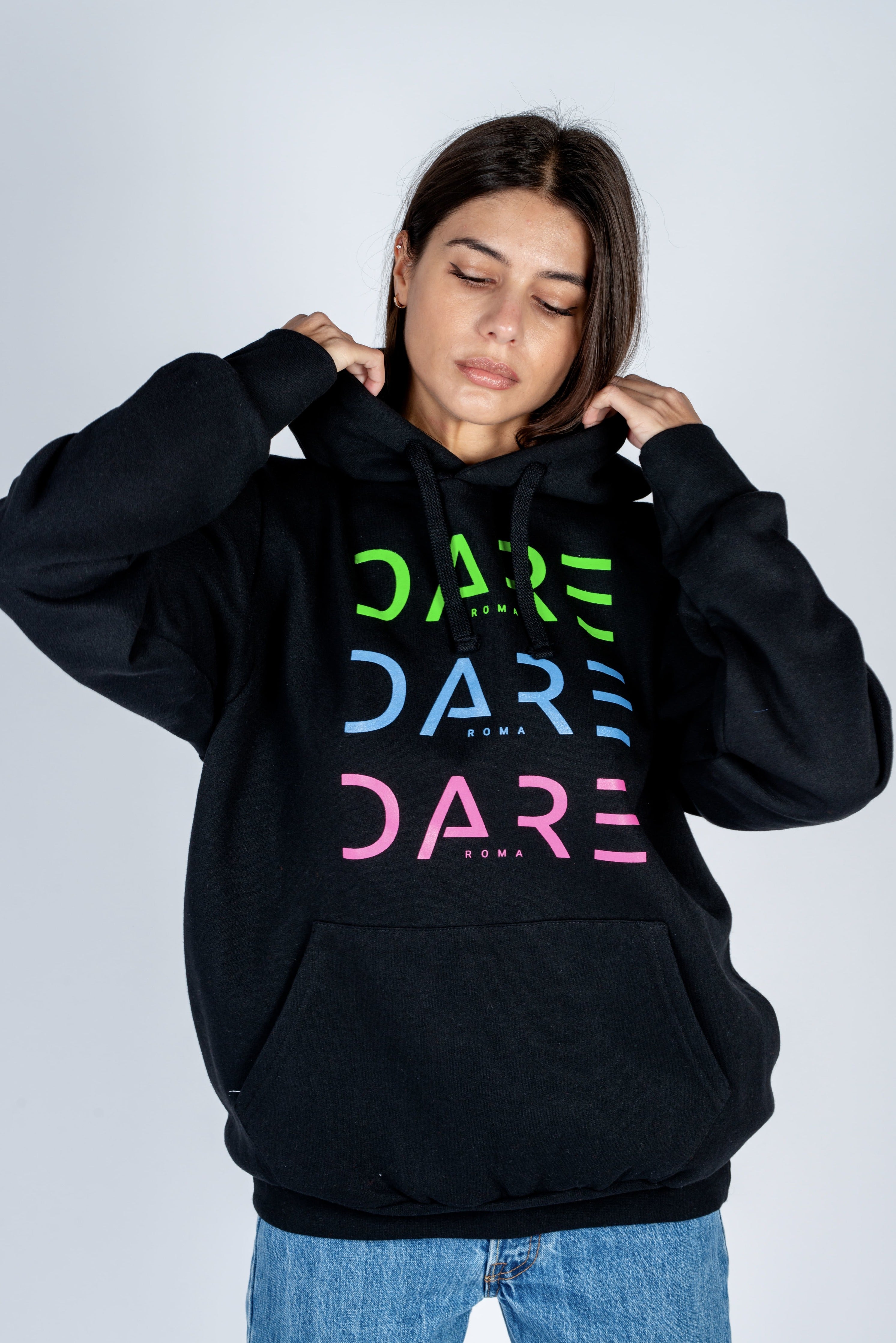 Hoodie with triple DARE logo