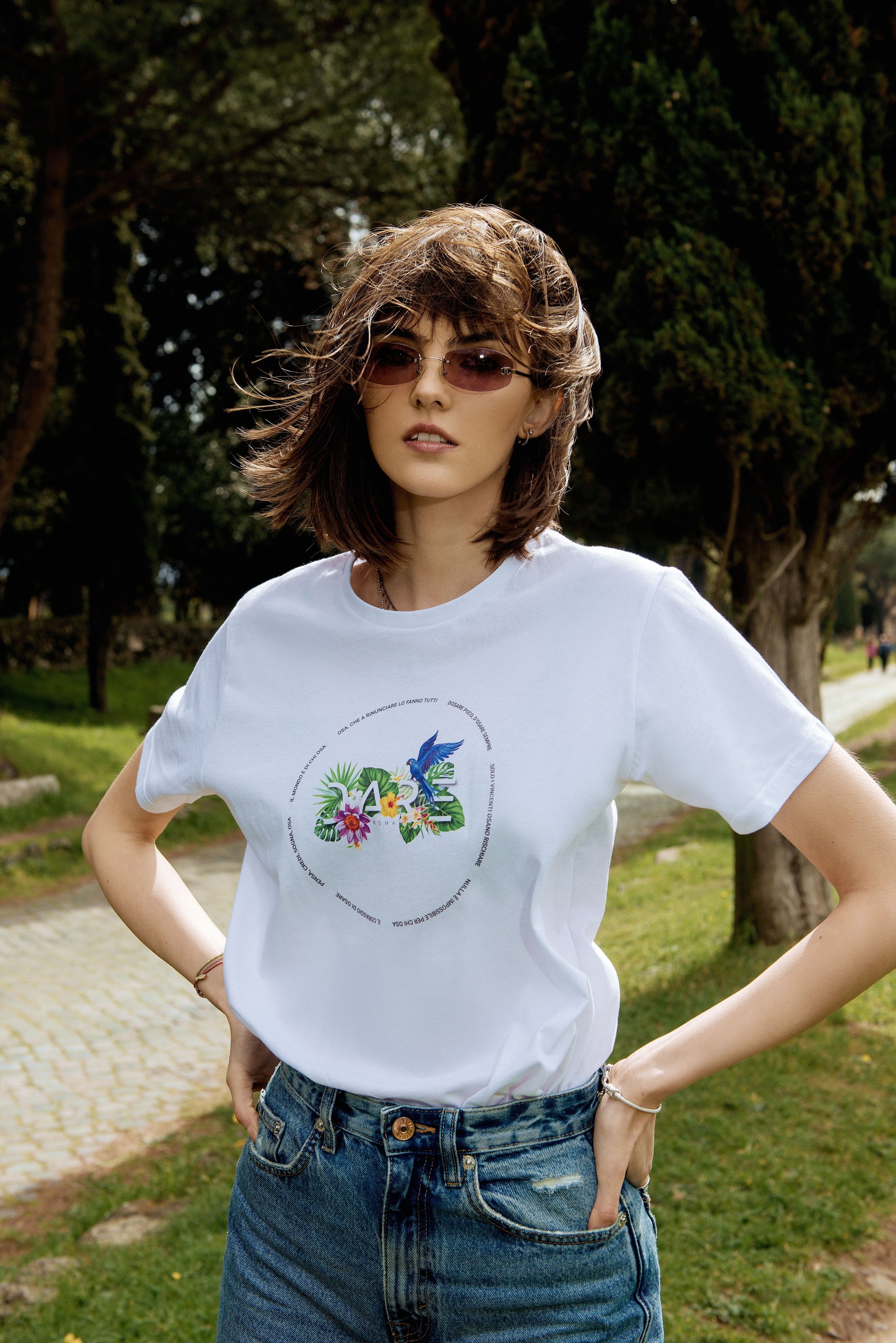 DARE TROPICAL T-SHIRT - WHITE